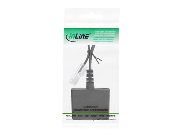 InLine 69943, 0,15 m, RJ-45, TAE (N) + RJ-11, Sort, Sort, 40 mm