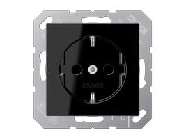 JUNG A 1520 BF SW, Typ F, Svart, Termoplast, Universal, 250 V, 16 A