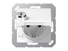 JUNG A 1520 BFKLSL WW, Typ F, Vit, Termoplast, IP44, Universal, 250 V