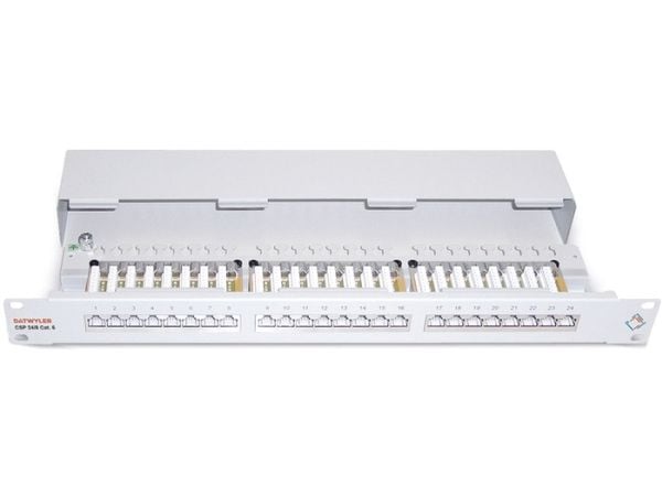 Dätwyler Cables 418006, IEEE 802.3at, RJ-45, Cat6e, Grå, Metall, 1U