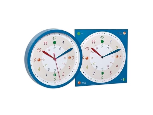 TFA-Dostmann Tick & Tack, Vegg, Quartz clock, Rund, Blå, Hvit, Plast, Glass