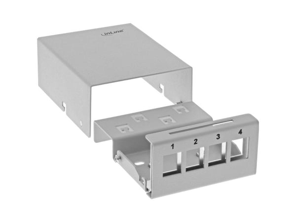 InLine 76264, DIN-skinne, Grå, SPCC, RJ-45, 88 x 113 x 45 mm, 88 mm