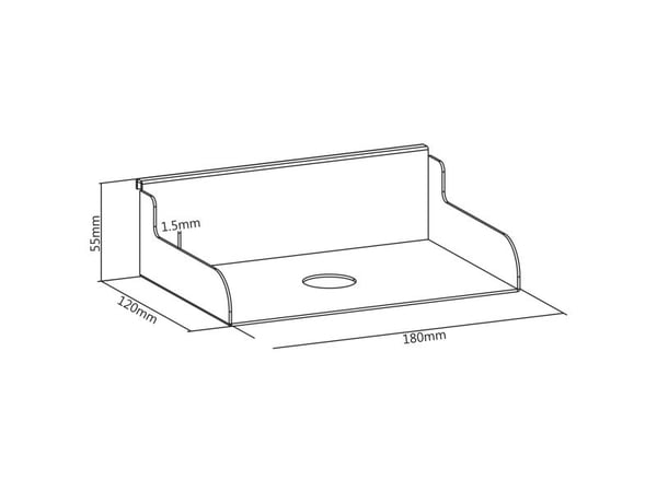 InLine 23182A, Hvit, 3 kg, Opphengsmontering, 456 g, 130 x 180 x 55 mm, 130 mm