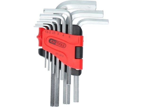 KS Tools 151.3212, 9 stykker, Kromvanadiumstål, DIN ISO 2936, 434 g