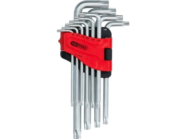 KS Tools 151.4820, L-torx-nøkkel, Metallisk, Kromvanadiumstål, 314 g, 10 stykker