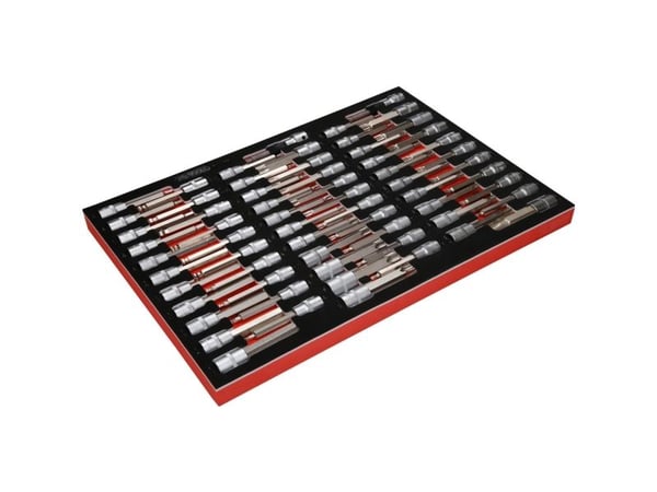KS TOOLS Werkzeuge-Maschinen GmbH 1/2" bitsats i skumplastinsats, 64 delar (811.1064)