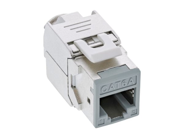 InLine 76207, Flat, Grå, RJ-45, LSA, Hunkjønn, Hunkjønn