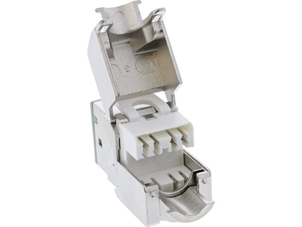 InLine 76207, Flad, Grå, RJ-45, LSA, Hunstik, Hunstik, Hunstik