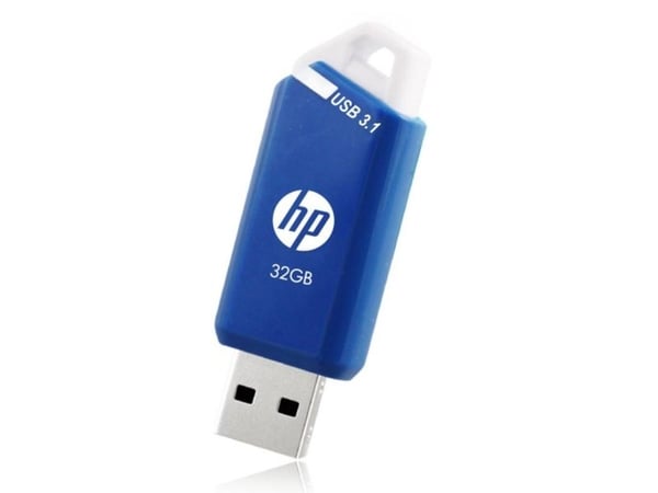 HP x755w Triple Pack, 32 GB, USB Type-A, 3.2 Gen 1 (3.1 Gen 1), 75 MB/s, Skyving, Blå, Hvit