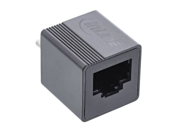InLine 33380N, USB Type-C, RJ-45, Hanstik, Grå, Hanstik, Hunstik, Hunstik