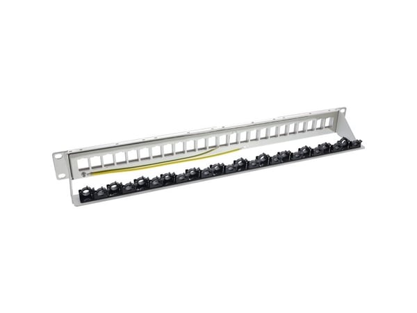 InLine 76824O, Cat5, Cat6, Cat6a, Rackmontering, 1U, Grå, 95 x 480 x 45 mm, 95 mm