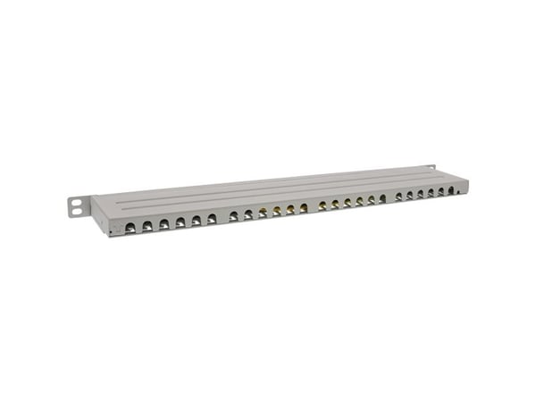 InLine 76824L, RJ45, Cat6a, Rackmontering, 0.5U, Grå, 87 x 483 x 23 mm