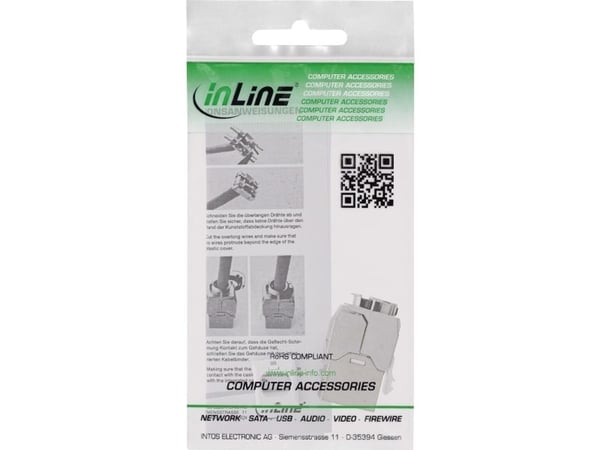 InLine 76202P, RJ45, Hopea, Naaras/naaras, Suora, Cat6a, 22/23/24/26