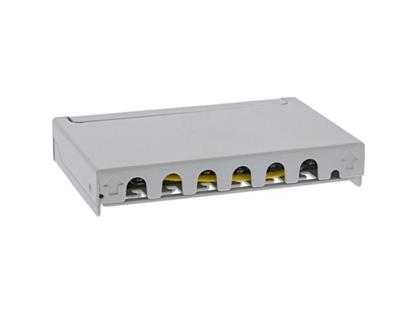 InLine 76816A, RJ45, Cat6a, Rackmontering, 0.5U, Grå, 80 x 125 x 22 mm