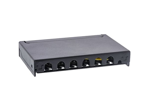 InLine 76816B, RJ45, Cat6a, Rackmontering, 0.5U, Svart, 80 x 125 x 23 mm