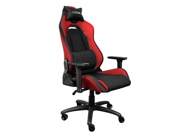 Trust GXT 714 Ruya - Spelstol - armstöd - T-formad - lutning - svängtapp - högdensitetsskum, PU-behandlat läder, plast - röd