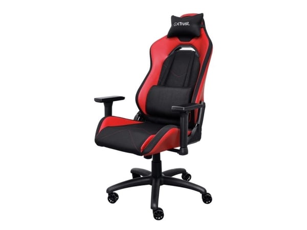 Trust GXT 714 Ruya - Spelstol - armstöd - T-formad - lutning - svängtapp - högdensitetsskum, PU-behandlat läder, plast - röd