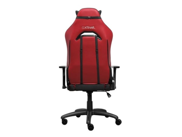 Trust GXT 714 Ruya - Spelstol - armstöd - T-formad - lutning - svängtapp - högdensitetsskum, PU-behandlat läder, plast - röd