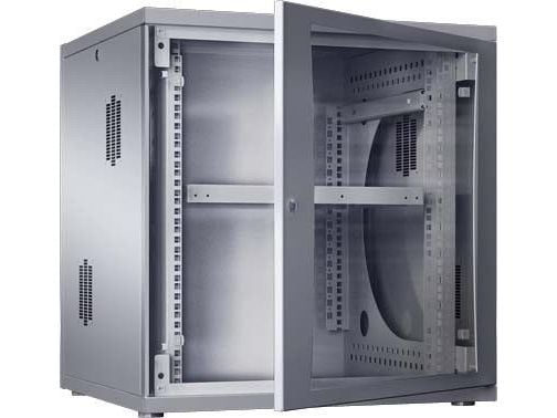 Rittal DK FlatBox - skap - egnet for veggmontering - lys grå, RAL 7035 - 15U - 48,3 cm (19 tommer)