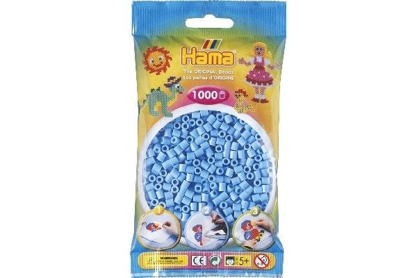 Hama midi pärlor 1000st pastellblå - Nr. 207-46