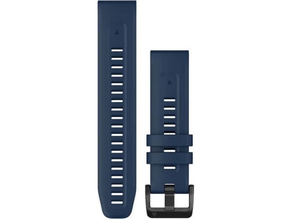 QuickFit 22 klockarmband, Captain blue, svarta detaljer i rostfritt stål