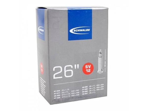 Schwalbe 10423343V, Presta (Sclaverand), 26", 31,78 - 44,45 mm, 4 cm, Sort, Tyskland