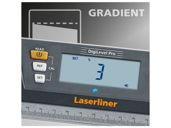 Laserliner DigiLevel Pro 80, 0,8 m, Harmaa, 0,5 mm, LCD, AAA, 1,5 V