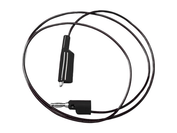 Mueller Electric BU-2030-A-60-0 Koestusjohto [Banaanipistoke 4 mm - Alligaattoriliitin] 1,5 m Musta 1 kpl 1 kpl