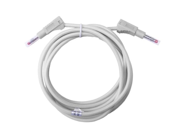 Mueller Electric BU-2323-10-79-9 Koestusjohto [Banaanipistoke 4 mm - Banaanipistoke 4 mm] 2 m Valkoinen 1 kpl 1 kpl