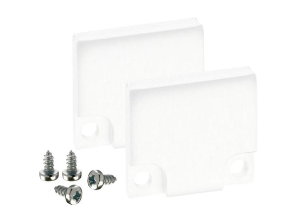 Barthelme 62398613_9010 BARdolino Endehette-sett aluminium (L x B x H) 3 x 18.4 x 19.7 mm 2 stk