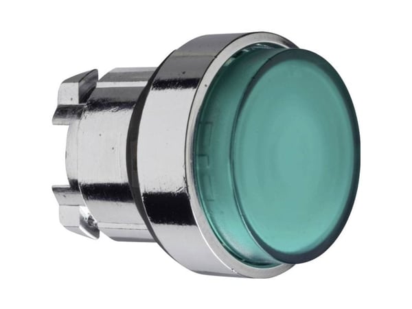 Schneider Electric ZB4, painike, vihreä, yleis-LED, IP66, IK05, luokka I