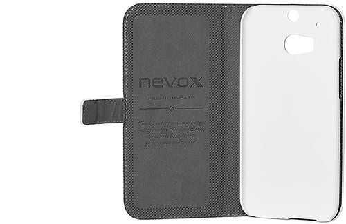 nevox 1229, Folio-kotelo, HTC, One M8, Harmaa, Valkoinen