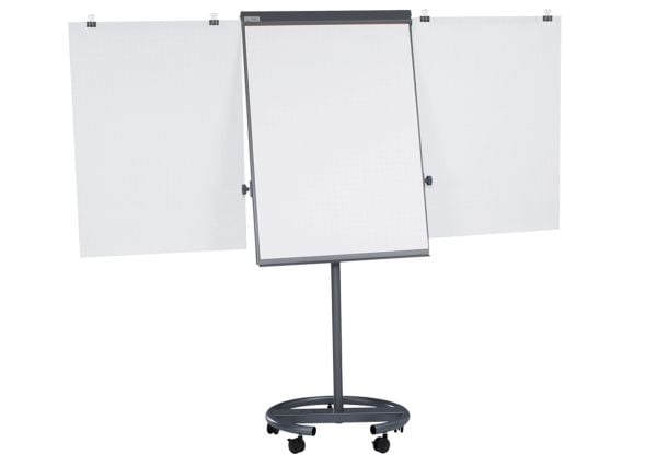 MAUL HEBEL flipchart funksjonell, mobil (B)700 x(T)1000 mm antrasitt, høydejusterbar fra 1.720 til 1.960 mm (63750-89)