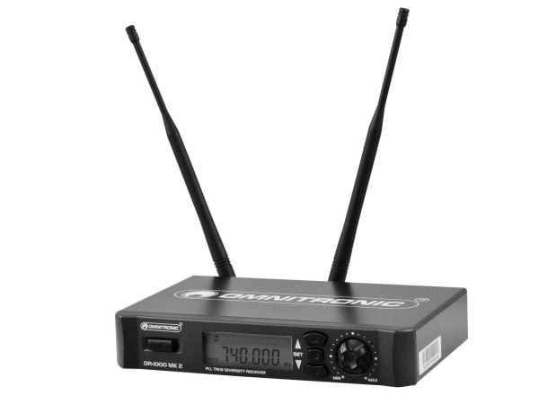 Omnitronic 13061092, Desktop, Ultra High Frequency (UHF), Avtagbar, 740 - 764 MHz, 40 - 18000 Hz, 1 kanaler