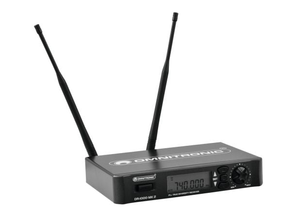 Omnitronic 13061092, Desktop, Ultra High Frequency (UHF), Avtagbar, 740 - 764 MHz, 40 - 18000 Hz, 1 kanaler