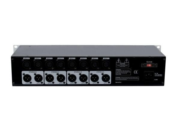 Omnitronic MZD-88, 8 kanaler, 10 W, Sølv