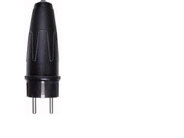 Merten 123551, Svart, SCHUKO, Gummi, 250 V, 16 A, 1 styck