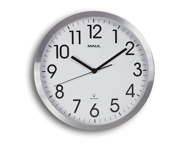 MAUL 9063008, Seinä, Ympyrä, Alumiini, Valkoinen, Alumiini, Lasi, AA