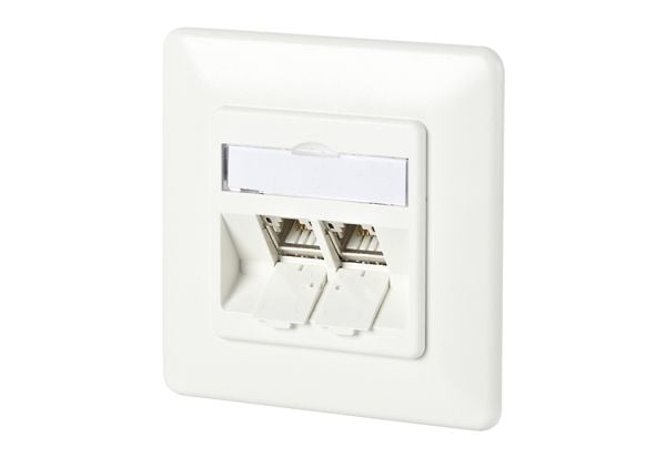 METZ CONNECT 130B11D21002-E, 2 x RJ-45, 6a, Valkoinen, 1 kpl