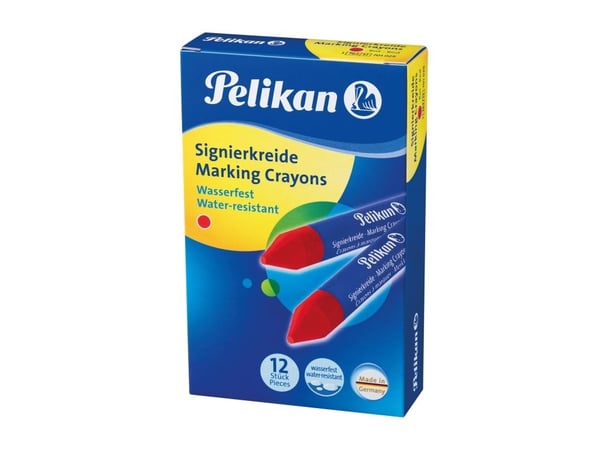 Pelikan 701029, 12 styck, Röd, Blå, Röd, Rund, Pojke/flicka, Låda