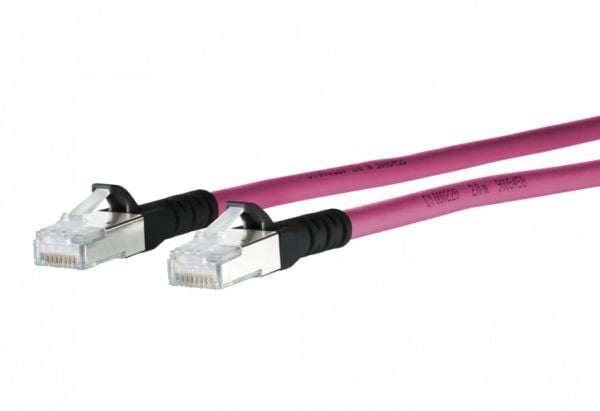 METZ CONNECT 1308453002-E, 3 m, Cat6a, SF/UTP (S-FTP), RJ-45, RJ-45, Fiolblå