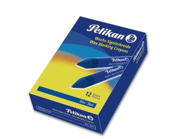 Pelikan 701078, 12 styck, Blå, Blå, Rund, Spetsig, Vax