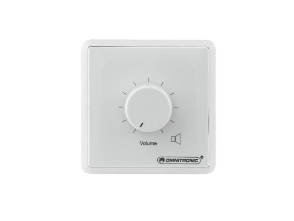 Omnitronic 80711005, Rotasjonsvolumkontroll, Vegg-montert, Hvit, Plast, 50 - 18000 Hz, 45 W