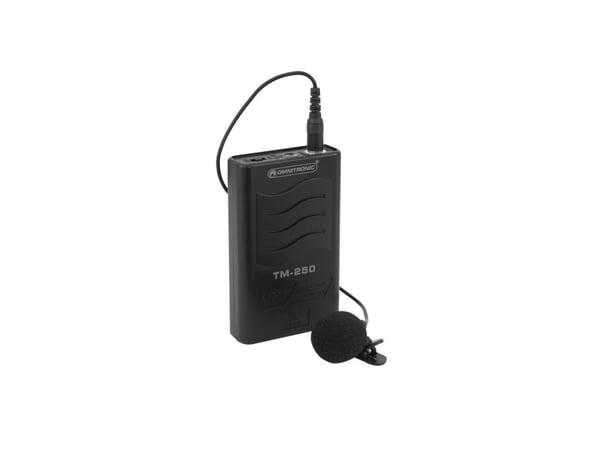 Omnitronic 13075008, Lavalier-mikrofon, Kondensatormikrofon, Bodypack-mottaker, 214000 kHz, 0,5%, 8,5 mW
