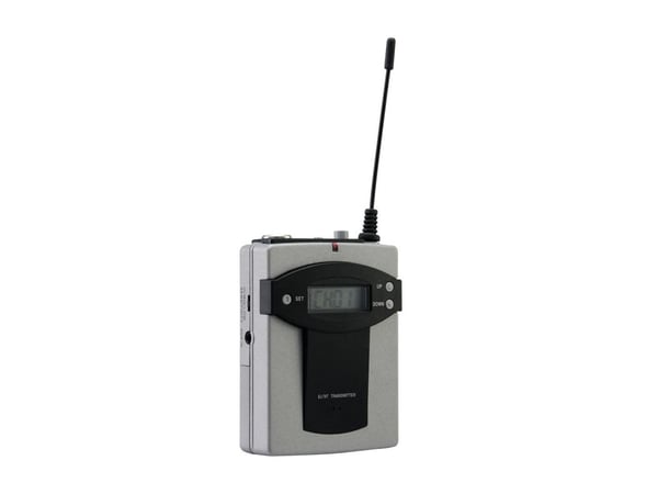 Omnitronic TM-105, Kroppspakkesender, 863 - 865 MHz, 50 - 18000 Hz, Ultra høy frekvens (UHF), 10 mW, LCD