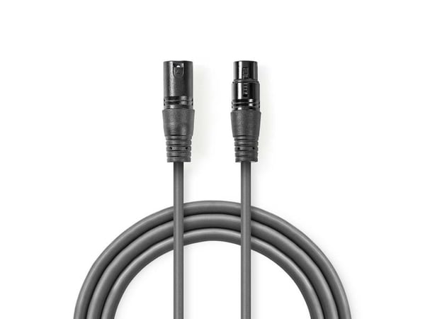 Nedis COTH15010GY50, XLR (3-pin), XLR (3-pin), Kopper, Grå