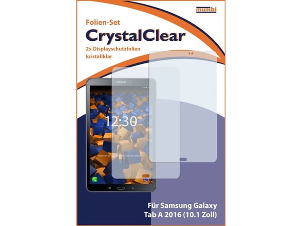 mumbi CrystalClear, Blank skjermbeskytter, 25,6 cm (10.1"), 2 stykker