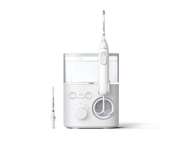 Philips oral irrigator, vanntrykkregulator, 550 ml vannbeholder, 2 festedyser (HX3711/20)