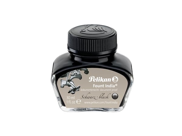 Pelikan Fount India, Svart, 30 ml, 1 stykker, Svart, Grå, Tyskland