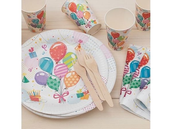 Papstar 88582, Plate, Rund, Fotoark kartong, Flerfarget, Bilde, 10 stykker